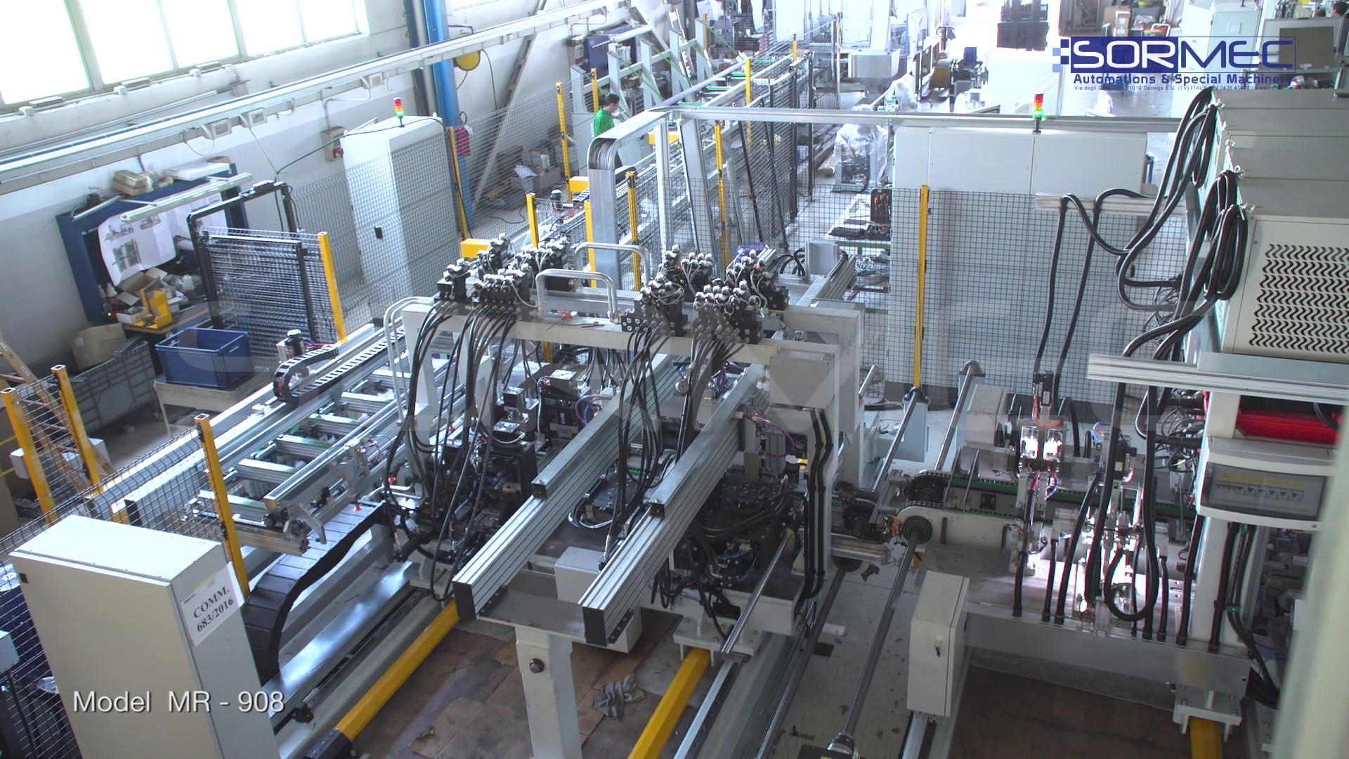 Automatic line, for flat 70x10 and oval pipe ends starting from bar and automatic offload